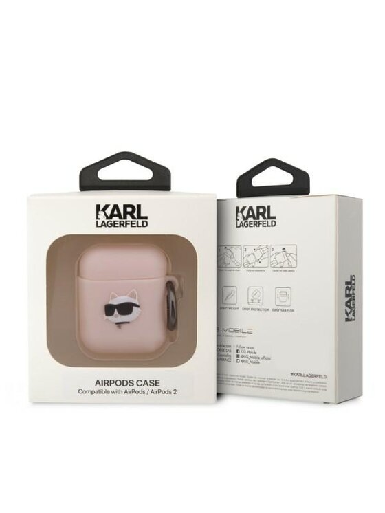 KARL LAGERFELD KARL LAGERFELD Etui na słuchawki AirPods 1/2 Różowy