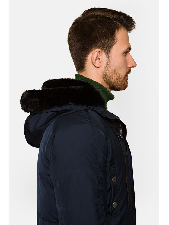 Lancerto Lancerto Parka Sigurd Granatowy Regular Fit
