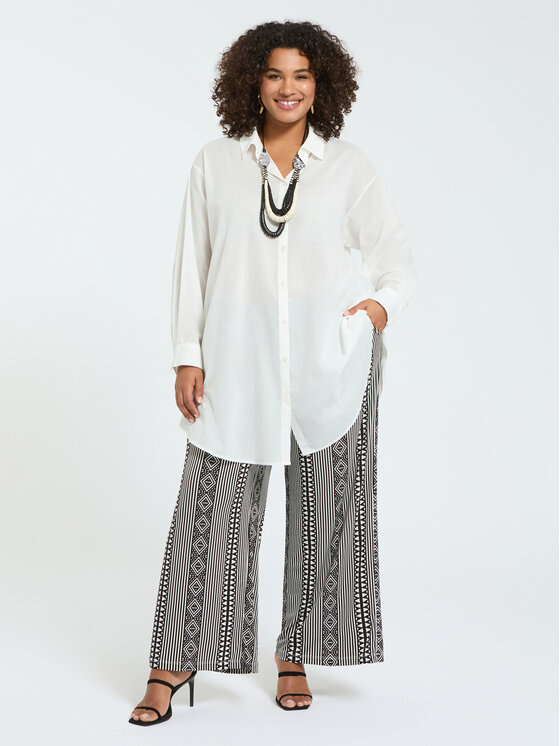 Fiorella Rubino Fiorella Rubino Koszula 5054L000179N011 Biały Over Fit