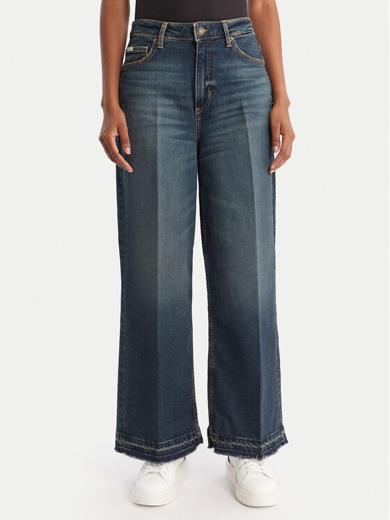 Guess Jeans Guess Jeans Blugi W5BA2Z D5RAB Bleumarin Wide Leg