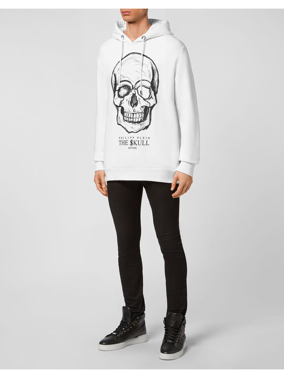 PHILIPP PLEIN PHILIPP PLEIN Mikina 6217 Bílá Regular Fit
