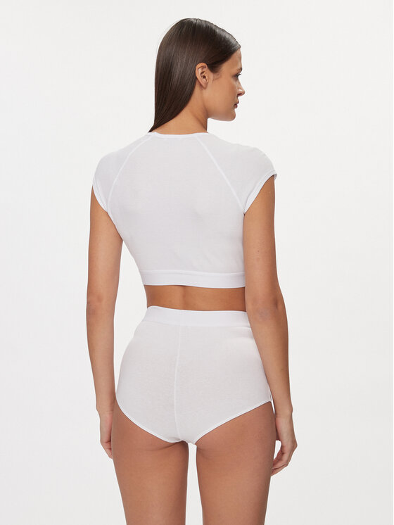 Patrizia Pepe Patrizia Pepe Блуза 8I0153/J167-W146 Бял Slim Fit
