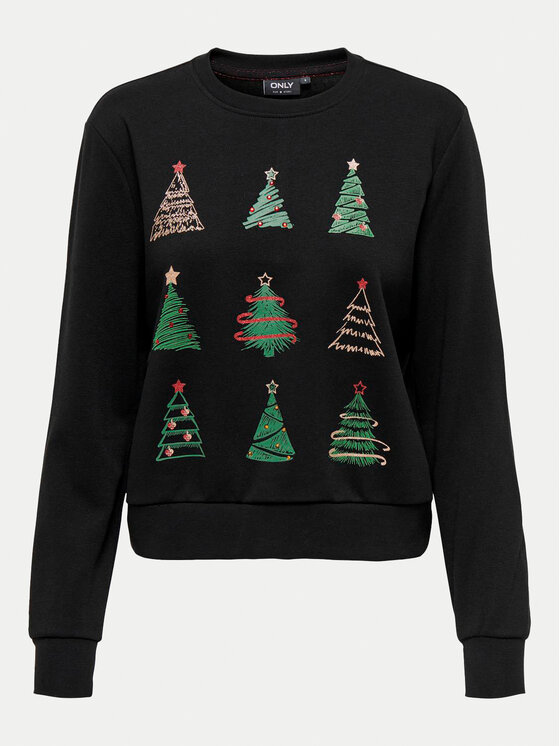 ONLY ONLY Μπλούζα Yda Xmas 15270956 Μαύρο Regular Fit