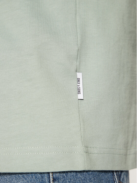 Only & Sons Only & Sons Тишърт Fred 22022532 Зелен Relaxed Fit