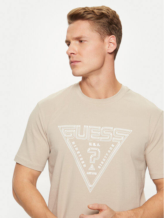 Guess Guess T-Shirt Z5RI12 J1314 Beżowy Regular Fit