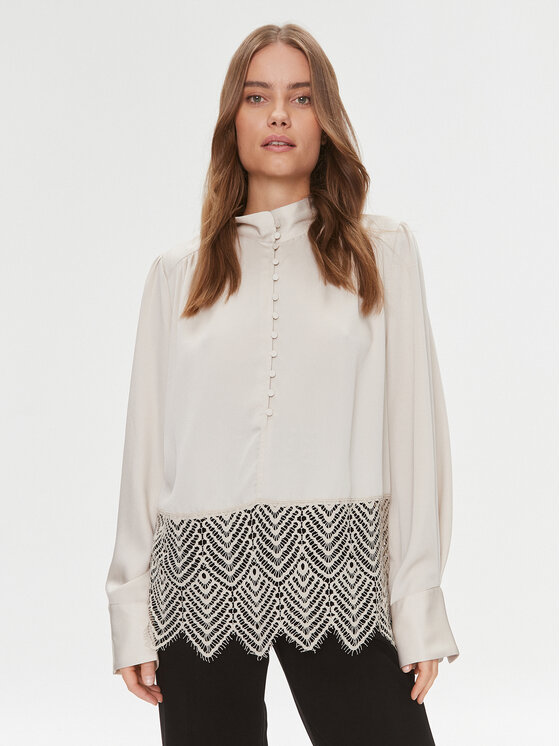 Bruuns Bazaar Bruuns Bazaar Majica BBW3741 Écru Relaxed Fit