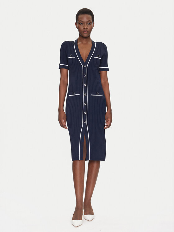 Luisa Spagnoli Luisa Spagnoli Rochie tricotată Candelotto 100004 Bleumarin Slim Fit