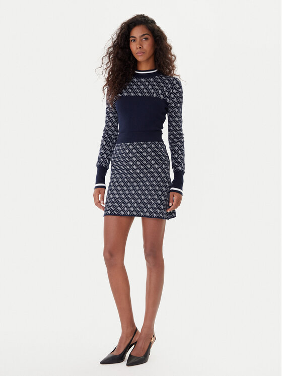 Guess Guess Sveter W5BR24 Z3JD2 Tmavomodrá Slim Fit