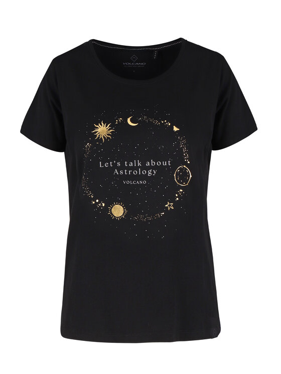 Volcano Volcano T-Shirt T-ASTRO Czarny Regular Fit