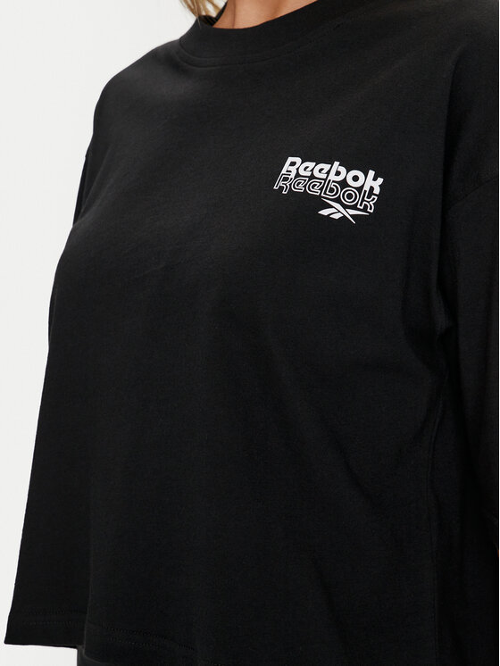 Reebok Reebok Marškinėliai Rie Tee 100075953 Juoda Regular Fit