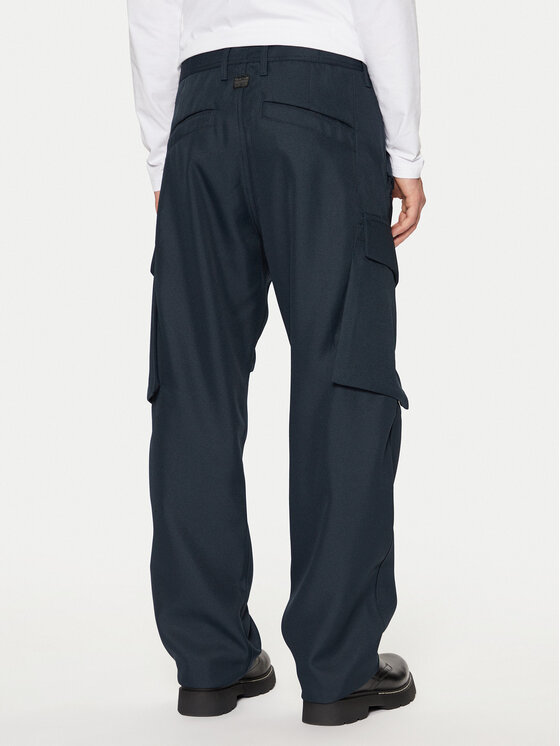G-Star Raw G-Star Raw Kalhoty z materiálu R-3N D25224 862 Tmavomodrá Straight Fit