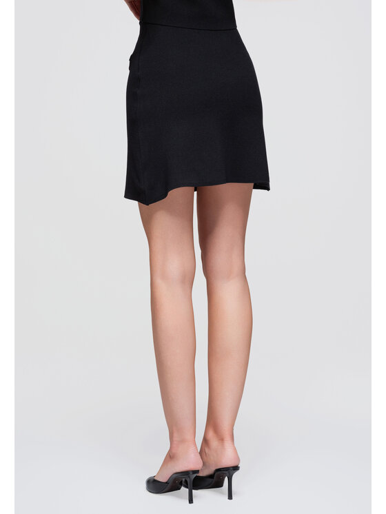Ombre Ombre Spódnica mini OW-GL-E0020 Czarny Slim Fit