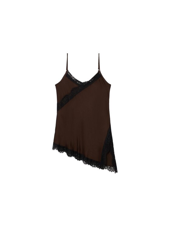 Oltre Oltre Bluzka 2110R003208N032 Brązowy Baggy Fit