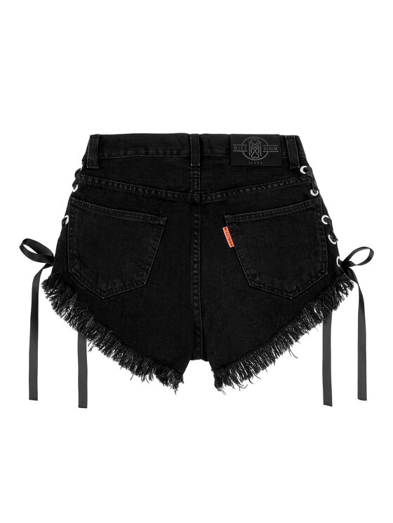 MissDenim MissDenim Szorty jeansowe High Waist Czarny Regular Fit