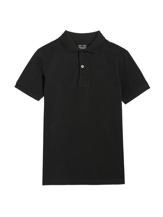 4F 4F Polo BASIC+ Czarny Regular Fit