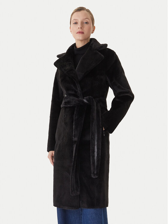 LOLA CASADEMUNT LOLA CASADEMUNT Zimný kabát LF2501015 Čierna Regular Fit