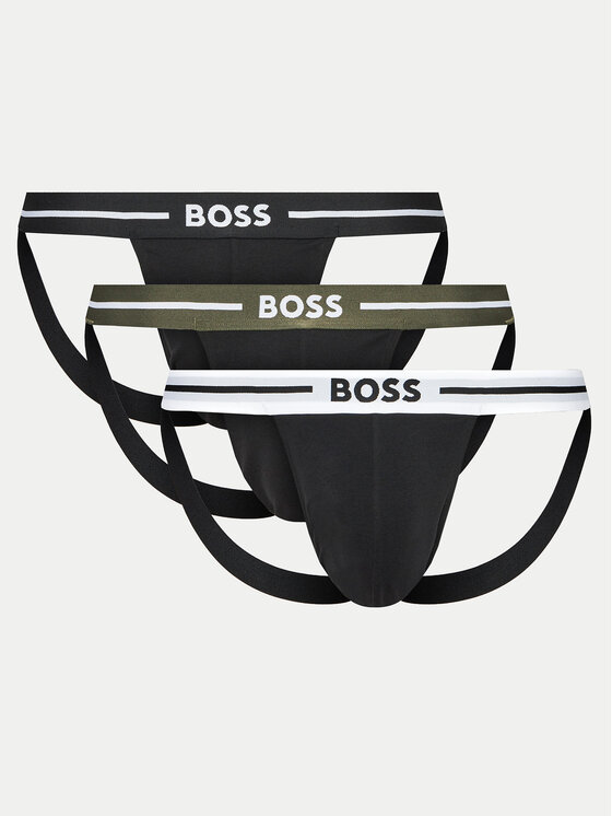 BOSS BOSS Souprava Jock Strap slipů 50517823 Černá