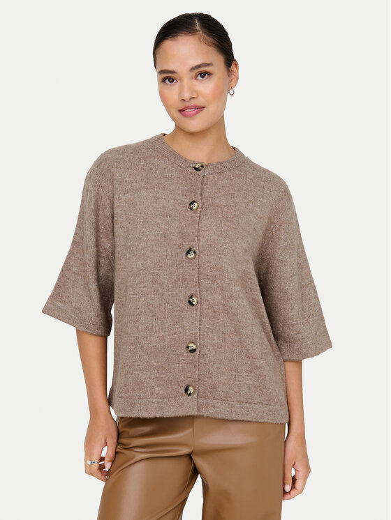 ONLY ONLY Cardigan Camilla 15348772 Marrone Regular Fit