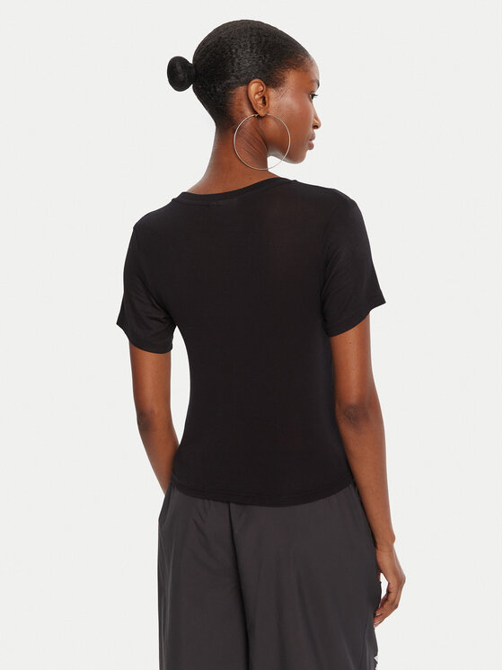 Juicy Couture Juicy Couture Tricou Sheer JCWCT225301 Negru Slim Fit
