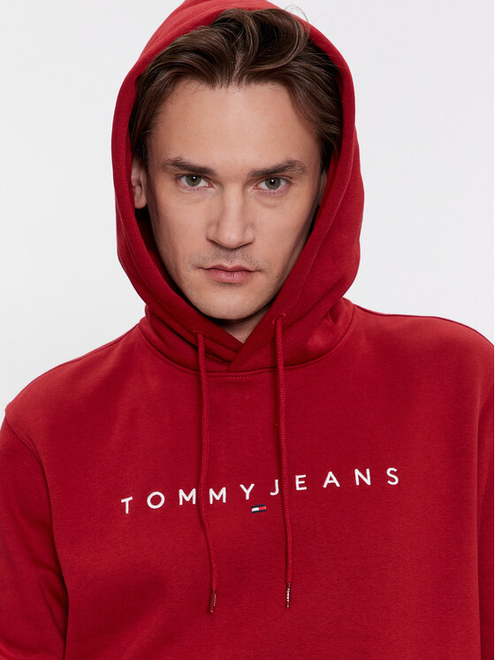 Tommy Jeans Tommy Jeans Світшот Linear Logo DM0DM17985 Червоний Regular Fit