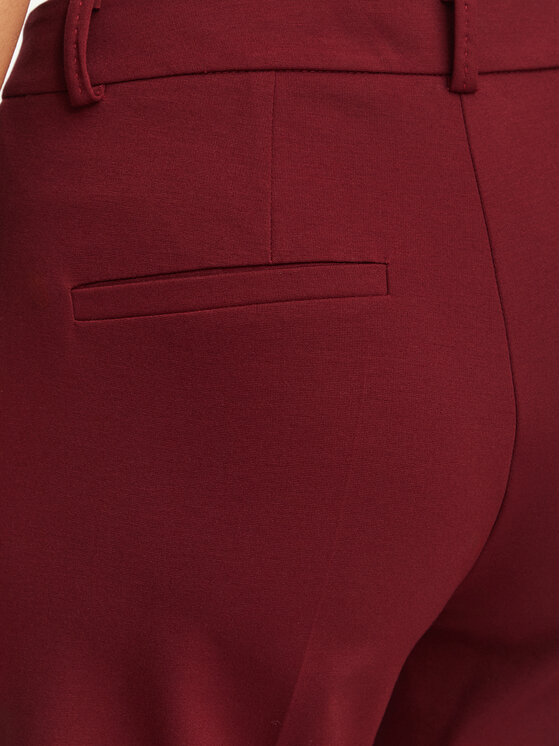 Marella Marella Kalhoty z materiálu Paese 2623786034 Bordó Regular Fit