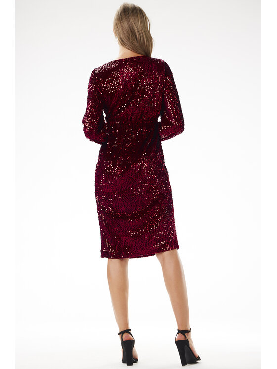 Awama Awama Abito da sera A699 Bordeaux Basic Fit