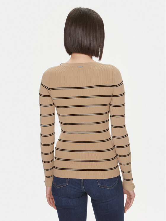 Liu Jo Liu Jo Pulover MF3001 MS99E Rjava Slim Fit