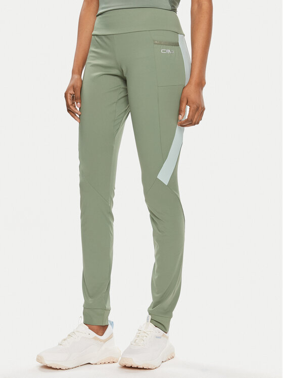 CMP CMP Colanți 34T6766 Verde Regular Fit