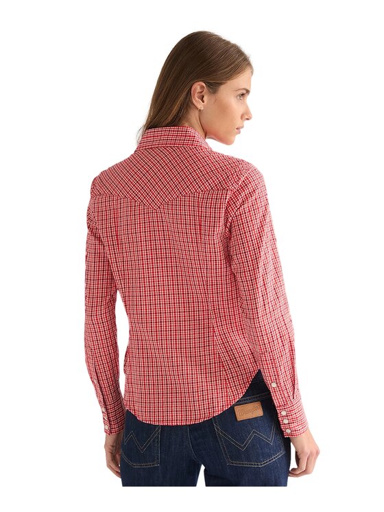 Wrangler Wrangler Koszula WESTERN SHIRT Pomarańczowy Slim Fit