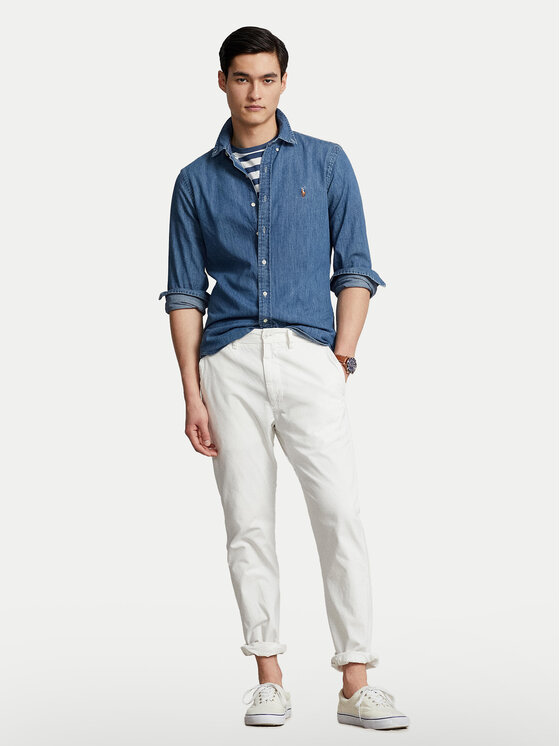 Polo Ralph Lauren Polo Ralph Lauren Сорочка Core Replen 710548539 синій Slim Fit