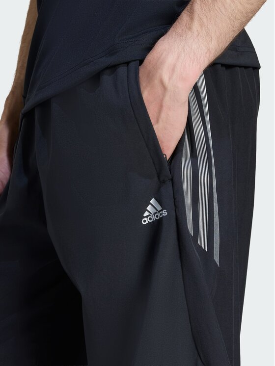 adidas adidas Spodnie dresowe F50 Loose Striped Czarny Loose Fit