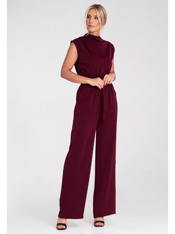FIGL FIGL Kombinezon M1196 Bordowy Regular Fit