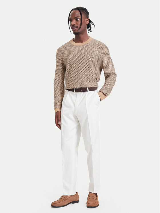 BOSS BOSS Чино панталони H-Perin 50567533 Кремав Regular Fit