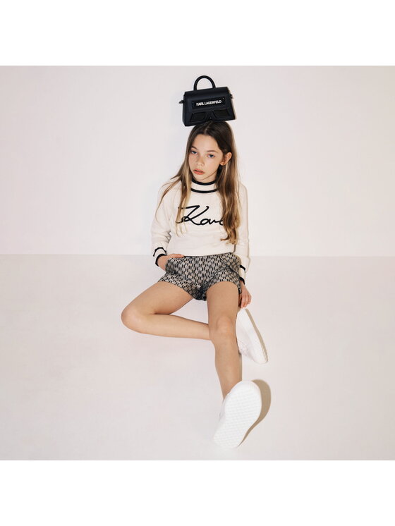 Karl Lagerfeld Kids Karl Lagerfeld Kids Sweter Z30218/122 Écru Regular Fit