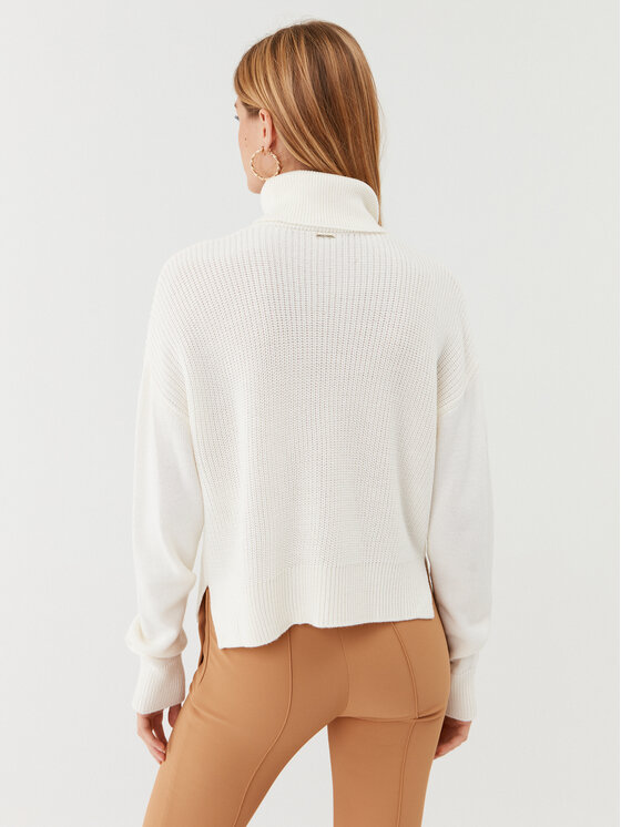 Liu Jo Liu Jo Rollkragenpullover MF3004 MA51I Écru Regular Fit