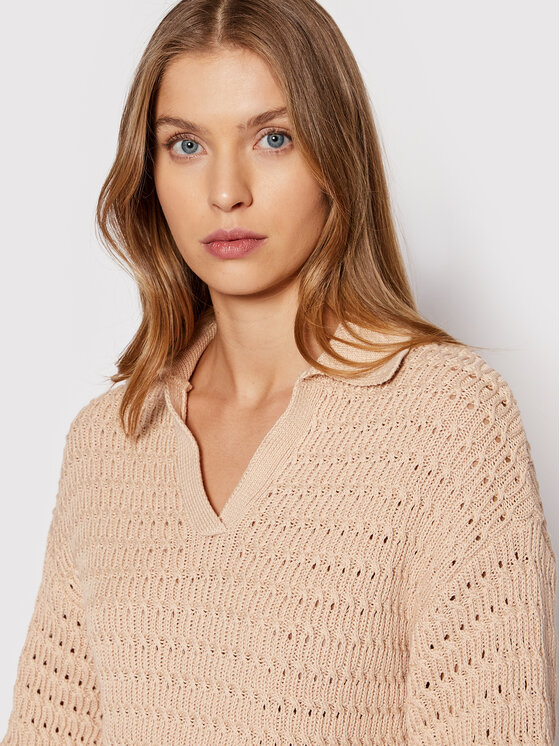 NA-KD NA-KD Megztinis 1100-005678-1119-003 Smėlio Oversize