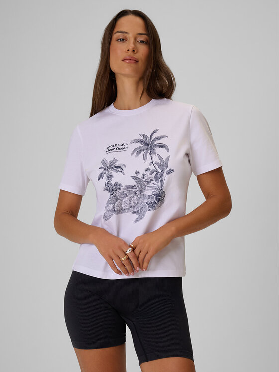 4F 4F T-Shirt OCEANS KEEPERS Biały Regular Fit