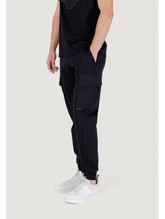 Antony Morato Antony Morato Pantaloni da tuta REGULAR FIT WITH LOGOED RUBBER FLAG Nero Regular Fit