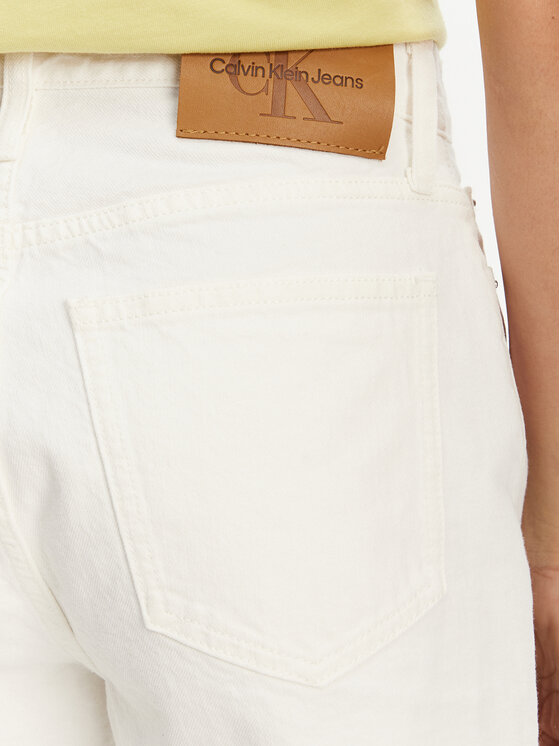 Calvin Klein Jeans Calvin Klein Jeans Džínové šortky J20J225153 Bílá Mom Fit