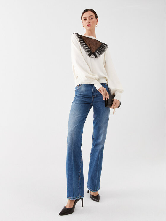 TWINSET TWINSET Blugi 232TP2440 Albastru Straight Fit