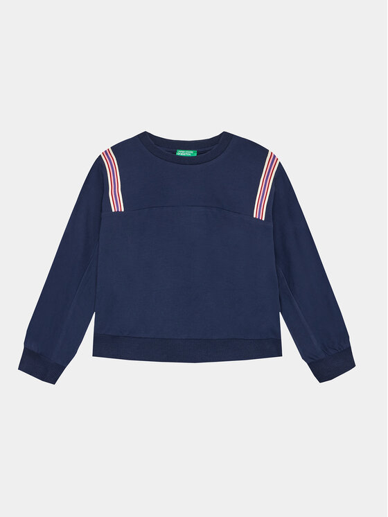 United Colors Of Benetton Bluză 36FPC10E7 Bleumarin Loose Fit