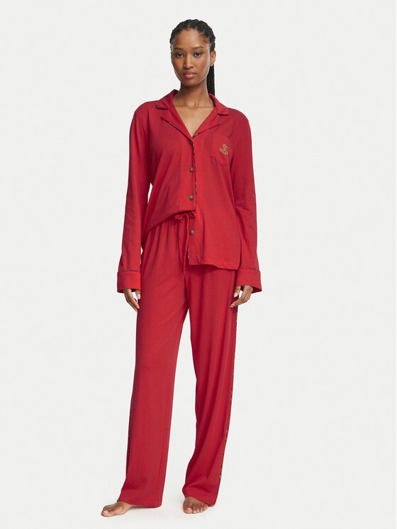 LAUREN RALPH LAUREN Pizsama ILN92561F Piros Regular Fit