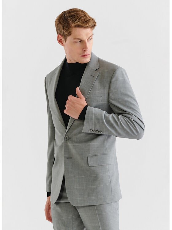 Pako Lorente Pako Lorente Marynarka P23SF-3G-011 Szary Slim Fit
