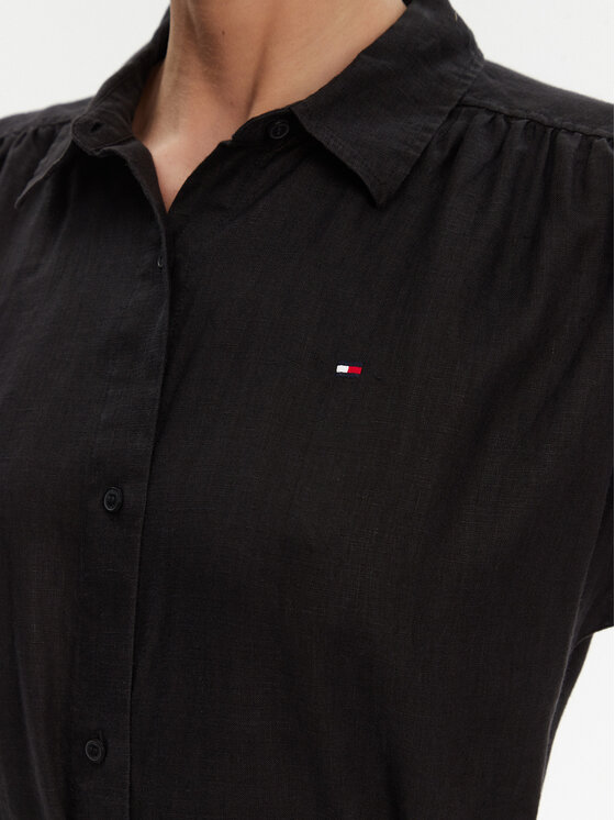 Tommy Hilfiger Tommy Hilfiger Sukienka koszulowa Ess WW0WW44653 Czarny Regular Fit