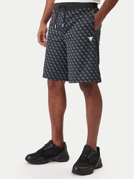 Guess Pantaloni scurți sport Z4YD03 K7122 Negru Regular Fit