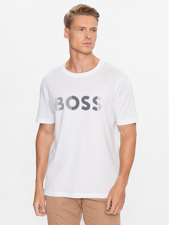 Boss T-shirt 50494106 Bijela Regular Fit