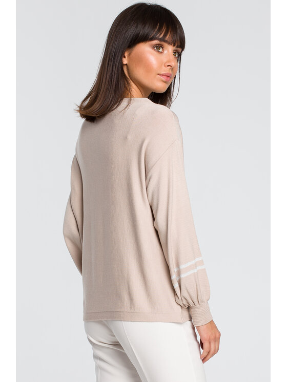 BeWear BeWear Svetr BK024 Béžová Modern Fit