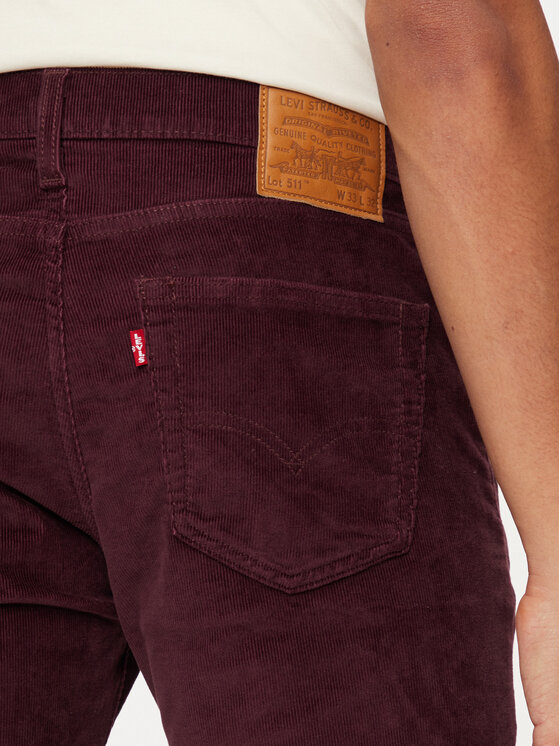 Levi's® Levi's® Bavlnené nohavice 511™ 04511-6002 Bordová Slim Fit