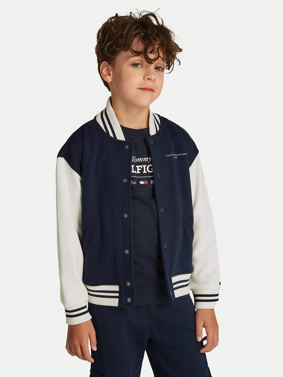 Gyerek Pulóver Tommy Hilfiger, Méret: 12, Sötétkék, Mini Corp Logo KS0KS00624