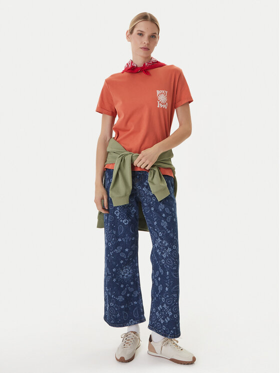Roxy Roxy Tričko Oceanregular ERJZT06110 Oranžová Regular Fit